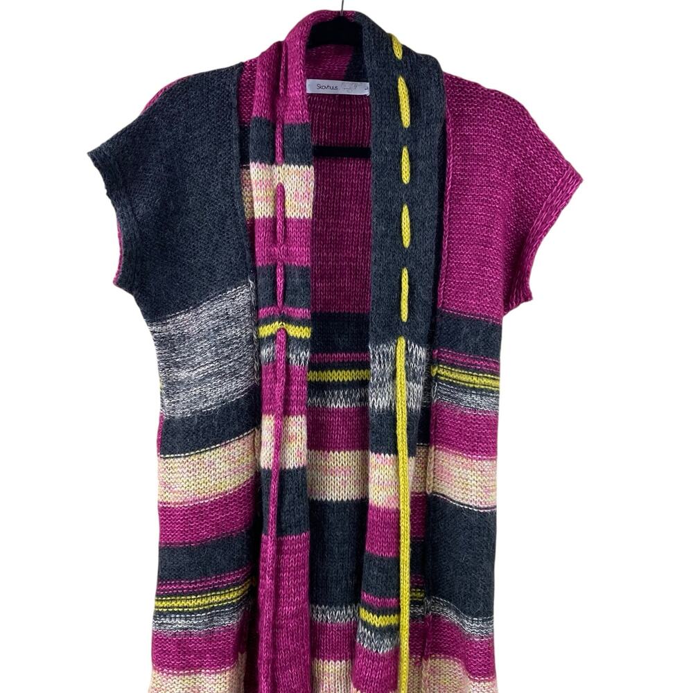 Skovhuus Striped Sweater Vest Size S Danish Art To Wear